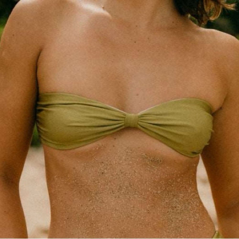 $59 NWOT Sienna Swim Santorini Bandeau Top - Palm S